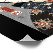 Japanse Vrouw en een Kat, c. Japan van 1800 Poster (Hoek)