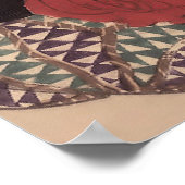 Japanse vrouw en kat kunst publiek 1839-1892) poster (Hoek)