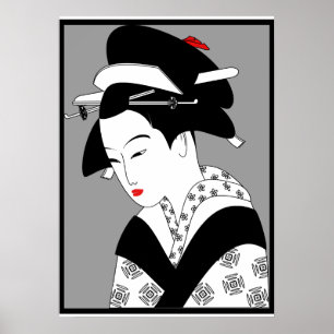 Japanse Vrouw Geisha  Poster