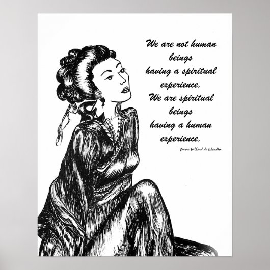 Japanse vrouw geisha tekenpen en inkt poster (Voorkant)