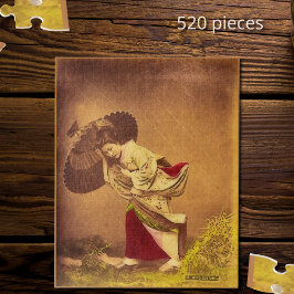 Japanse vrouw in de wind Legpuzzel