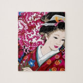 Japanse vrouw in Kimono Legpuzzel (Verticaal)