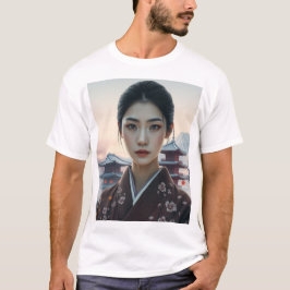 Japanse vrouw in Kimono T-shirt