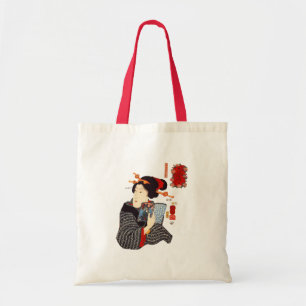 Japanse vrouw leest 2 tote bag