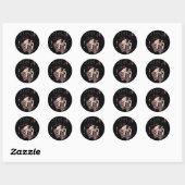 Japanse Vrouw Lezen-bedroefd Ronde Sticker (Vel)