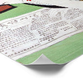 Japanse vrouw met Cat, Tsukioka Yoshitoshi Poster (Hoek)