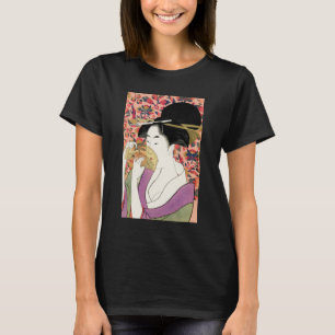 JAPANSE VROUW MET COMB T-SHIRT