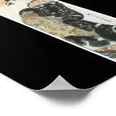 Japanse Vrouw met Dragon Kimono c. 1810 Poster (Hoek)