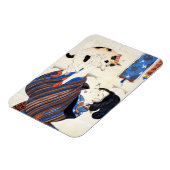 Japanse vrouw met kat, Utagawa Kuniyoshi Magneet (Linkerzijde)