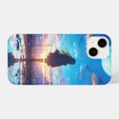 Japanse vrouw midden in water... iPhone hoesje (Achterkant horizontaal)