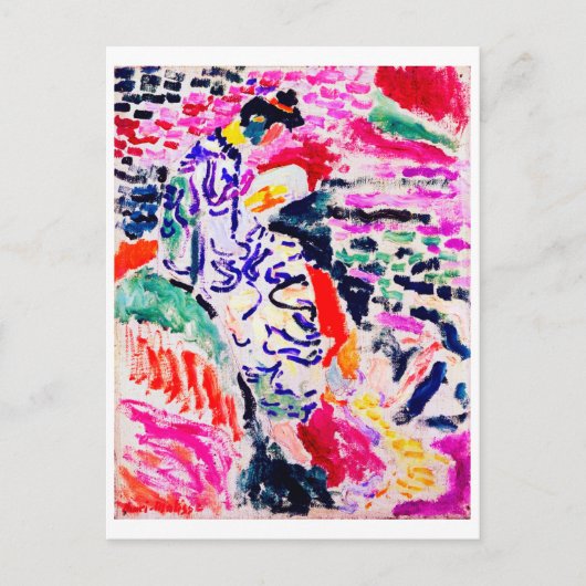 Japanse vrouw naast het water, Matisse Briefkaart (Voorkant)