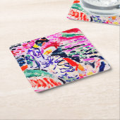 Japanse vrouw naast het water, Matisse Kartonnen Onderzetters (Schuin)