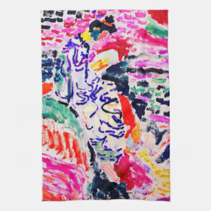 Japanse vrouw naast het water, Matisse Theedoek