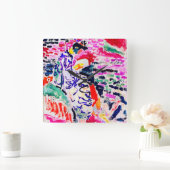 Japanse vrouw naast het water, Matisse Vierkante Klok (Huis)