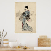 Japanse vrouw print (Keuken)