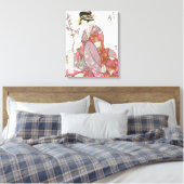 Japanse vrouw  Schilderen kunst houtblok print (Insitu (Slaapkamer))