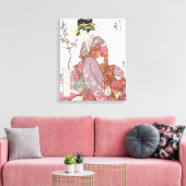 Japanse vrouw  Schilderen kunst houtblok print (Insitu (Woonkamer))