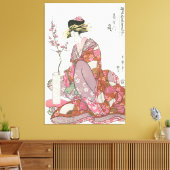 Japanse vrouw  Schilderen kunst houtblok print (Insitu (Woonkamer))