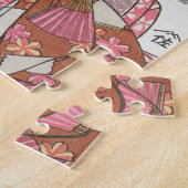 Japanse vrouw  Schilderen kunst houtblok print Legpuzzel (Zijkant)