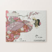 Japanse vrouw  Schilderen kunst houtblok print Legpuzzel (Horizontaal)