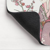 Japanse vrouw  Schilderen kunst houtblok print Muismat (Hoek)