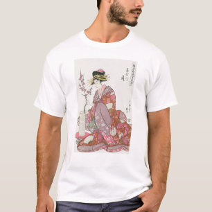 Japanse vrouw  Schilderen kunst houtblok print T-shirt