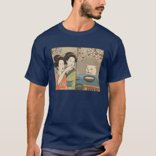 Japanse vrouw schreeuwt tegen kat meme vrienden me t-shirt