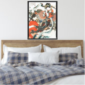Japanse vrouw speelt fluit canvas afdruk (Insitu (Slaapkamer))