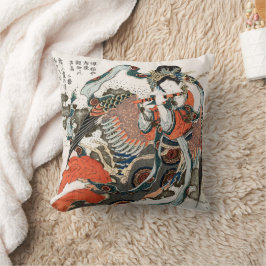 Japanse vrouw speelt fluit kussen