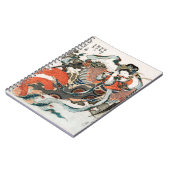 Japanse vrouw speelt fluit notitieboek (Linkerzijde)