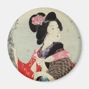 Japanse Vrouw Suzuki Kason Sakura Japan Kunst Magneet