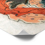 Japanse vrouw van Katsushika Hokusai Poster (Hoek)