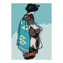  Japanse vrouw, voeg tekst toe