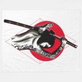 Japanse vrouwelijke arbeidster fleece deken (Voorkant (Horizontaal))