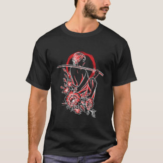 Japanse Vrouwelijke Samurai Oude Japanse Cultuur T-shirt