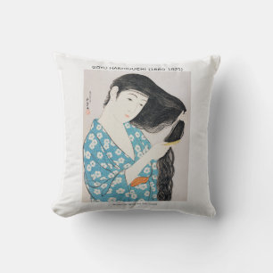 Japanse vrouwelijke schoonheden - Goyō Hashiguchi Kussen