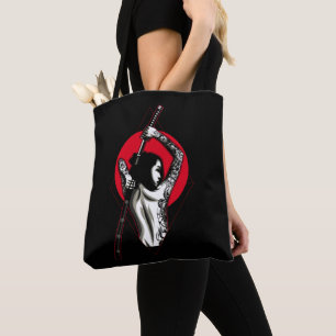 Japanse vrouwelijke werkster tote bag