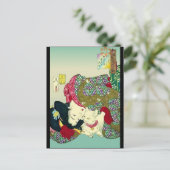 Japanse vrouwen en katten briefkaart (Staand voorkant)