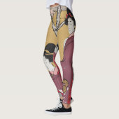 japanse vrouwen en kersenbloesems leggings (Links)