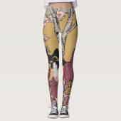 japanse vrouwen en kersenbloesems leggings (Voorkant)