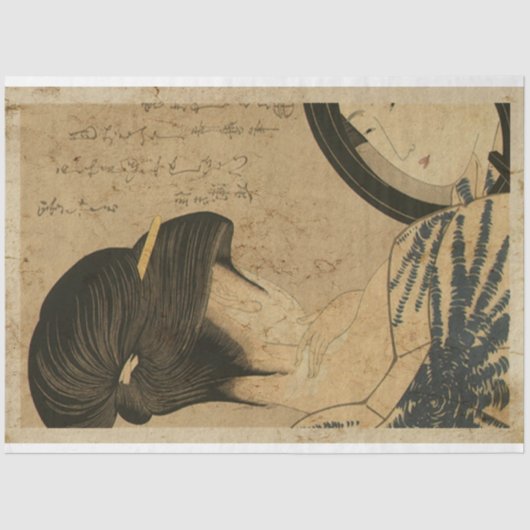 Japanse vrouwen en spiegel-ukiyo-stijl Art nr. 9 Tissuepapier (Voorkant)