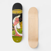 Japanse vrouwen in Kimono Achtergrond Dd Brand Persoonlijk Skateboard (Voorkant)