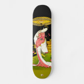 Japanse vrouwen in Kimono Achtergrond Dd Brand Persoonlijk Skateboard (Voorkant)