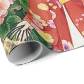 Japanse vrouwen in Kimono - Douchegordijn Cadeaupapier (Rol Hoek)