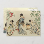 Japanse vrouwen in traditionele kleding briefkaart (Voorkant / Achterkant)
