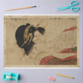 Japanse vrouwen lezen Letter-ukiyo-stijl Tissuepapier (Craft)