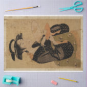 Japanse vrouwen met theebeker ukiyo Style Art nr.  Tissuepapier (Craft)