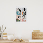 Japanse vrouwenportretten - Goyō Hashiguchi Poster (Keuken)