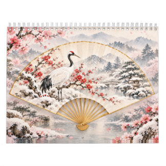 Japanse waaier seizoenenkalender kalender