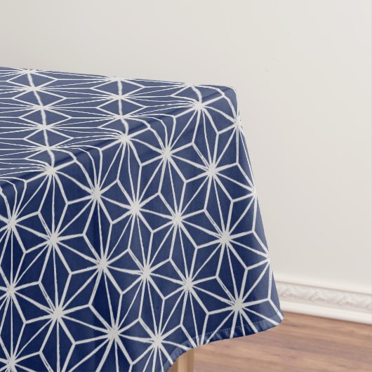 Japanse wagara asanoha geometrisch blauw decor tafelkleed (Voorbeeld)